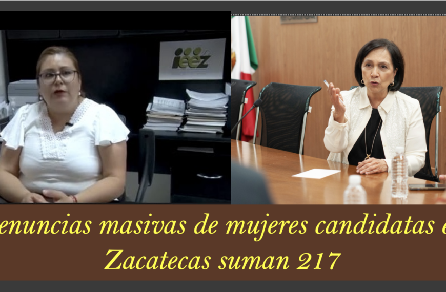 Zacatecas, entidad con mayor percepción de inseguridad del país, confirma 217 renuncias masivas de mujeres candidatas